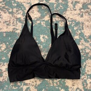 Aerie Black Triangle Bikini Top